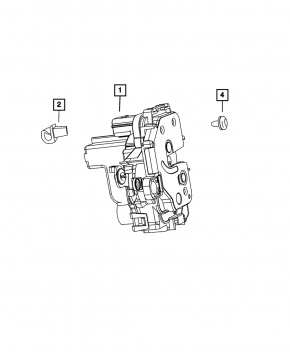 Замок двери передней правой Fiat 500 12-19