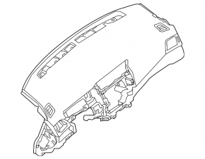 Торпедо передняя панель без AIRBAG Nissan Sentra 13-19 черн