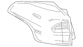 Фонарь внешний крыло правый Toyota Rav4 16-18 LED