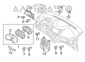 Кнопки передней панели Hyundai Elantra UD 11-13