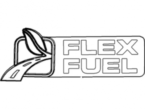 Эмблема FLEX FUEL двери багажника Ford Focus mk3 15-14 рест 5d