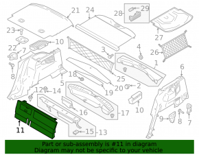 Пол багажника передний Ford C-max MK2 13-17 Energi, царапины