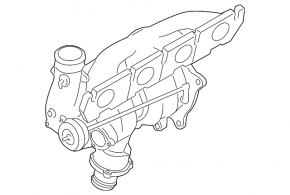 Ansamblu turbocompresor cu galerie evacuare pentru Audi A5 08-16 2.0 TFSI