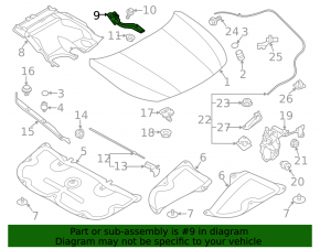 Петля капота левая Subaru Outback 20-23