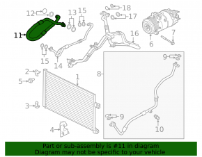 Furtun aer condiționat compresor-încălzire Land Rover Range Rover Velar 18-20 2.0T