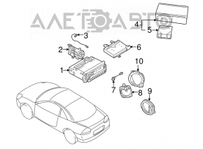Динамик задний правый Mitsubishi Galant 04-12