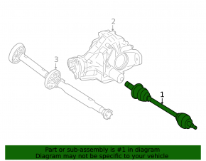 Привод полуось задняя правая Mercedes W164 ML X164 GL