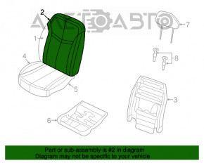 Пассажирское сидение Chrysler 200 11-14 без airbag, кожа черн