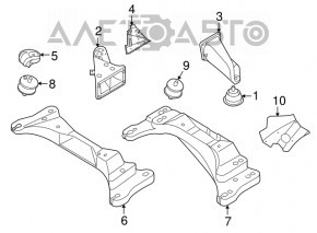 Подушка КПП BMW 5 F10 11-16 3.0T AWD