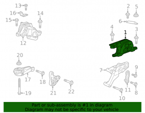 Подушка двигателя правая Chevrolet Malibu 16-23 1.5T