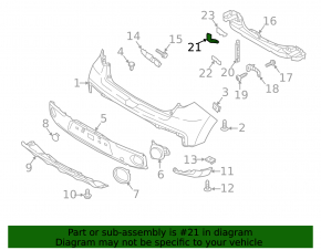 Suport bara spate pe amplificator central inferior Kia Soul 17-19