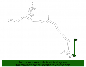 Тяга стабилизатора передняя левая Mitsubishi Galant 04-12