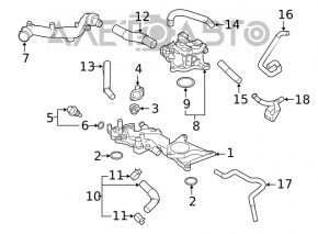 Клапан термоуправления Subaru Outback 20-24 2.5 FB25