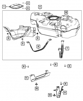 Топливный бак Fiat 500 12-19