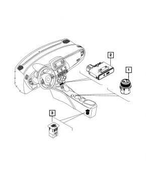 Блок USB AUX Fiat 500X 16-17