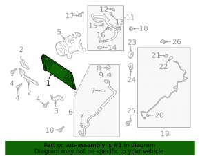 Radiator condensator aer condiționat Subaru BRZ 22-26 2.4