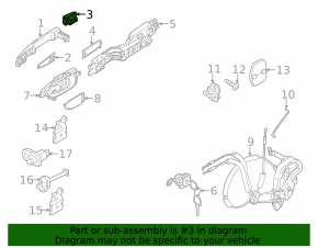 Заглушка внешней ручки передняя правая Infiniti JX35 QX60 13-