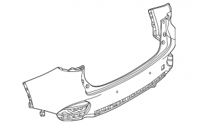 Бампер задний голый Mazda CX-90 25-26