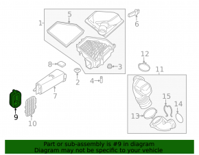 Воздухоприемник BMW F30 17-18 B46