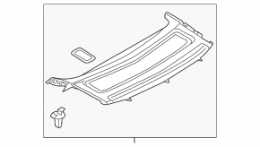 Полка задняя VW Passat b7 12-15 USA черн
