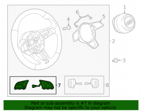 Кнопки управления на руле в сборе Audi A4 B9 20-25