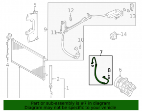 Трубка кондиционера конденсер-компрессор Kia K5 21-24 1.6T