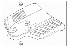 Накладка двигателя Mercedes W167 GLE 450 20-23 3.0h