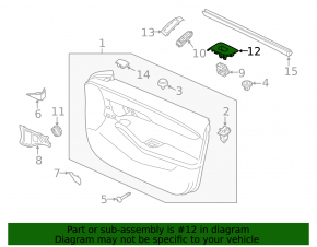 Накладка управления стеклоподъемником передним правым Mazda 3 19-26 4d черная глянцевая, царапины