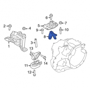 Кронштейн МКПП Ford Focus mk3 11-18 2.0
