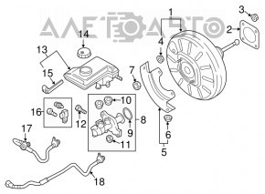 Главный тормозной цилиндр Audi A3 8V 15-20 4d