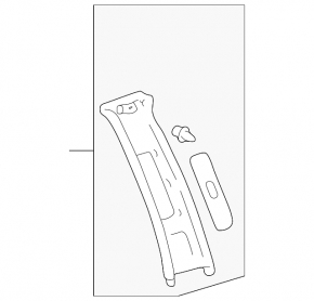 Накладка центральной стойки верхняя ремень правая Lexus IS200 IS300 99-01