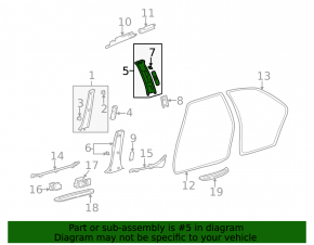 Накладка центральной стойки верхняя ремень правая Lexus IS200 IS300 99-01