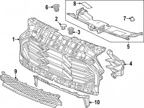 Основание решетки радиатора grill Honda HR-V 23-26 Sport