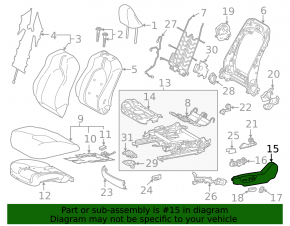 Husă scaun șofer pentru Toyota Camry v70 18-24, gri, electrică, uzată