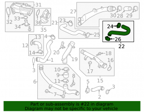 Conductă intercooler stânga VW Touareg 13-16 3.0TDI