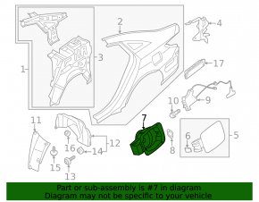 Лючок бензобака с корпусом Hyundai Sonata 11-15