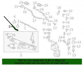 Поводок дворника левый Audi A3 8V 15-20 4d, 5d