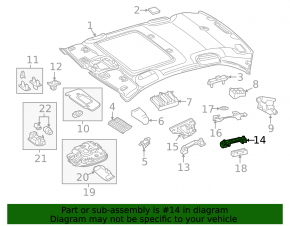Mâner tavan dreapta spate Mercedes W213 E 17-23 negru