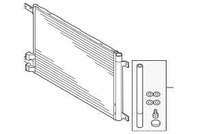 Condensator radiator aer conditionat Audi A3 8V 15-20 1.4T, 1.8T, 2.0T