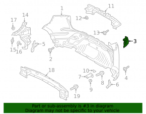 Крепление заднего бампера правое Land Rover Range Rover Evoque 20-23