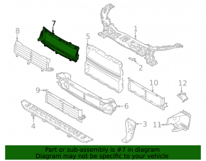 Deflector superior radiator pentru Land Rover Discovery Sport 2020-23, 2.0