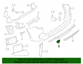 Заглушка буксировочного крюка заднего бампера правая BMW X5 F15 14-18 M