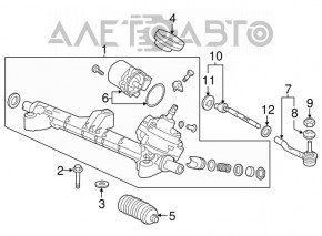 Рейка рулевая Honda Accord 13-17