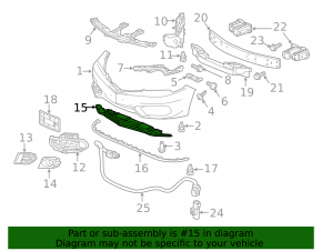 Grilă inferioară bară față Acura ILX 16-18