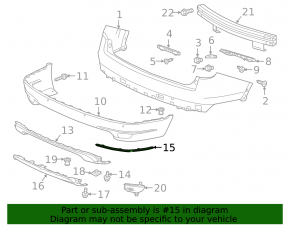 Bandă bară spate stânga pentru Honda Pilot 19-22