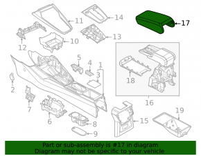 Подлокотник Audi A3 22-26 кожа черная с кронштейном, надломано крепление