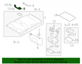 Ручка потолка передняя левая Subaru Impreza WRX GH 08-14 серая