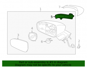 Поворотник зеркала правый Ford Fusion mk5 13-20