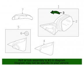 Поворотник зеркала левый Mazda3 MPS 09-13