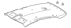 Обшивка потолка Toyota Camry v70 18-24 серая без люка, XLE/XSE